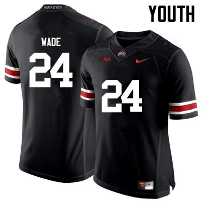 Youth Ohio State Buckeyes #24 Shaun Wade Black Nike NCAA College Football Jersey For Fans WOY1444VO